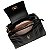 Bolsa Rafitthy Feminina Matelassê Com Logo Dourado E Alça De Corrente Preto - Imagem 3