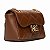 Bolsa Rafitthy De Ombro Matelassê Preta Com Corrente Fecho Metálico Dourado Sienna - Imagem 5