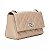 Bolsa Rafitthy Transversal Matelassê Com Alça De Corrente E Fecho Metalizado Taupe - Imagem 5