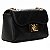 Bolsa Rafitthy De Ombro Matelassê Preta Com Corrente Fecho Metálico Dourado Preto - Imagem 5