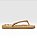 Chinelo Feminino Anatômico Com Tiras Em Strass Dourado #1 - Imagem 3