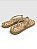 Chinelo Feminino Anatômico Com Tiras Em Strass Dourado #1 - Imagem 4