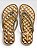 Chinelo Feminino Anatômico Com Tiras Em Strass Dourado #1 - Imagem 5