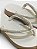 Chinelo Feminino Plataforma Com Tiras Em Strass Off White #1 - Imagem 2