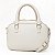 Bolsa De Mão Rafitthy Baú Matelassê Com Pingente Cadeado Dourado Off White - Imagem 4