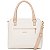 Bolsa Feminina Rafitthy Com Alça Removível Detalhes Dourados Milk/ Macchiato - Imagem 4