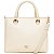 Bolsa Feminina Rafitthy Croco Estruturada Com Alça Transversal Removivel Shell/ Panna - Imagem 1