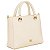Bolsa Feminina Rafitthy Croco Estruturada Com Alça Transversal Removivel Shell/ Panna - Imagem 5