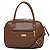 Bolsa Feminina Rafitthy Matelassê Com Bolso Frontal E Pompom Chocolate Brown - Imagem 3