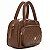 Bolsa Feminina Rafitthy Matelassê Com Bolso Frontal E Pompom Chocolate Brown - Imagem 5