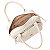 Bolsa Feminina Rafitthy Matelassê Com Bolso Frontal E Pompom Milk - Imagem 3