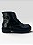 Bota Feminina Coturno Casual Com Fivela  Preto Madri - Imagem 4