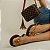 Bolsa Rafitthy Transversal Com Alça Ajustável Pingente Decorativo Dark Cacau/ Caramelo - Imagem 2