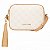 Bolsa Rafitthy Transversal Com Alça Ajustável Pingente Decorativo Milk/ Palha - Imagem 1
