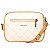 Bolsa Rafitthy Transversal Com Alça Ajustável Pingente Decorativo Milk/ Palha - Imagem 3