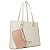 Bolsa Rafitthy Transversal Estruturada Off-White Com Divisória E Mini Bag Removível Tofu - Imagem 3