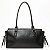 Bolsa Feminina Rafitthy De Ombro Preta Estruturada Com Fivelas E Detalhes Dourados Preto - Imagem 4