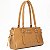 Bolsa Feminina Rafitthy De Ombro Preta Estruturada Com Fivelas E Detalhes Dourados Ligth Tan - Imagem 3