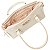 Bolsa Feminina Rafitthy De Ombro Preta Estruturada Com Fivelas E Detalhes Dourados Off White - Imagem 5