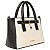 Bolsa Rafitthy De Mão E Transversal Bicolor Com Cadeado E Alça Removível Preto - Imagem 3