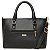 Bolsa Rafitthy De Mão E Transversal Bicolor Com Cadeado E Alça Removível Preto - Imagem 4