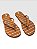 Chinelo Casual Estampado Com Detalhe Metálico Telha/Telha - Imagem 3