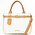 Bolsa Feminina Rafitthy Tote De Mão E Transversal Com Alça Removível Ivory/Caramelo - Imagem 4