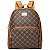 Mochila Feminina Rafitthy Casual Com Bolso Frontal E Alças Ajustáveis Dark Cacau/Ambar - Imagem 1