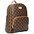 Mochila Feminina Rafitthy Casual Com Bolso Frontal E Alças Ajustáveis Dark Cacau/Ambar - Imagem 2