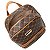 Mochila Feminina Rafitthy Casual Com Bolso Frontal E Alças Ajustáveis Dark Cacau/Ambar - Imagem 4