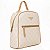 Mochila Feminina Rafitthy Casual Com Bolso Frontal, Alças Ajustáveis E Detalhe Metalizado Milk/Palha - Imagem 2