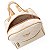 Mochila Feminina Rafitthy Casual Com Bolso Frontal, Alças Ajustáveis E Detalhe Metalizado Milk/Palha - Imagem 3