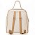 Mochila Feminina Rafitthy Casual Com Bolso Frontal, Alças Ajustáveis E Detalhe Metalizado Milk/Palha - Imagem 4