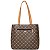 Bolsa Feminina Rafitthy Tote De Ombro Com Alças Duplas E Pingente Decorativo Dark Cacau/Ambar - Imagem 3