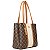 Bolsa Feminina Rafitthy Tote De Ombro Com Alças Duplas E Pingente Decorativo Dark Cacau/Ambar - Imagem 5