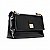 Bolsa Feminina Rafitthy Transversal Com Alça De Corrente E Fecho Metalizado Preto - Imagem 5