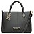 Bolsa Feminina Rafitthy De Mão E Transversal Com Alças Duplas E Pingente Decorativo Preto - Imagem 1