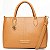 Bolsa Feminina Rafitthy De Mão E Transversal Com Alças Duplas E Pingente Decorativo Ambar - Imagem 1