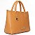 Bolsa Feminina Rafitthy De Mão E Transversal Com Alças Duplas E Pingente Decorativo Ambar - Imagem 3