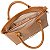 Bolsa Feminina Rafitthy De Mão E Transversal Com Alças Duplas E Pingente Decorativo Ambar - Imagem 5