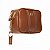 Bolsa Rafitthy Tiracolo De Zíper Duplo Com Recortes De Camurça Tiramissu/Terra - Imagem 5