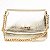 Bolsa Feminina Rafitthy Transversal Com Alça De Corrente E Fecho Com Aba Ouro Light - Imagem 1