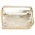 Bolsa Feminina Rafitthy Transversal Com Alça De Corrente E Fecho Com Aba Ouro Light - Imagem 3