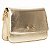 Bolsa Feminina Rafitthy Transversal Com Alça De Corrente E Fecho Com Aba Ouro Light - Imagem 5