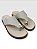 Sandália Rasteira Littz Com Tiras Largas E Detalhe Metálico Off White/Ouro - Imagem 1