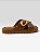 Papete Littz Feminino Tiras Cruzadas Com Fivela  Canela/Ouro Fosco - Imagem 4