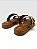 Tamanco Littz Feminino Plataforma Com Fivela Metalizada  Canela/Ouro Fosco - Imagem 4