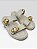 Tamanco Littz Feminino Plataforma Com Fivela Metalizada  Off White/Ouro Fosco - Imagem 1