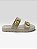 Tamanco Littz Feminino Plataforma Com Fivela Metalizada  Off White/Ouro Fosco - Imagem 4