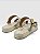 Tamanco Littz Feminino Plataforma Com Fivela Metalizada  Off White/Ouro Fosco - Imagem 5